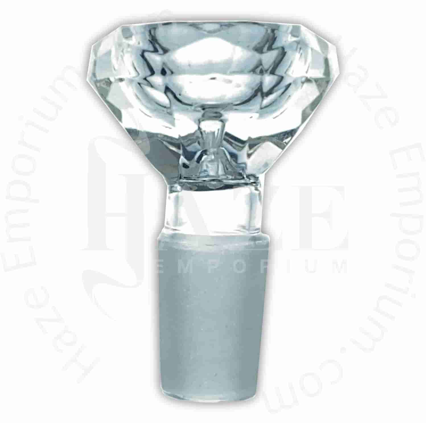 Colored Diamond Glass Slide Bowl For 14mm & 18mm Water Pipes/Hookahs